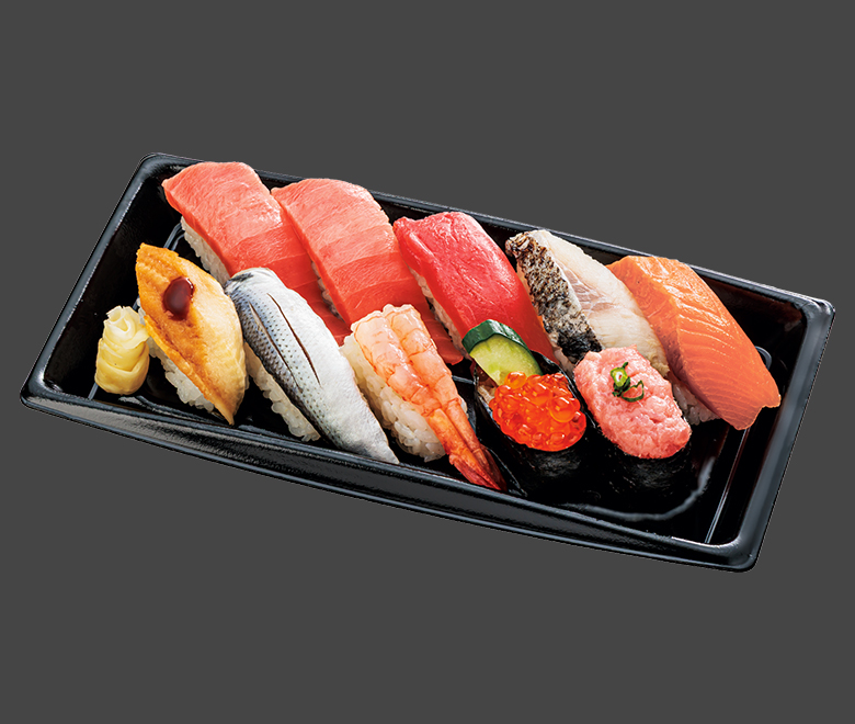 中トロが2貫入ったお得なお寿司は午後2時までのランチ限定販売です。
宅配のほか、テイクアウトでも利用可能です