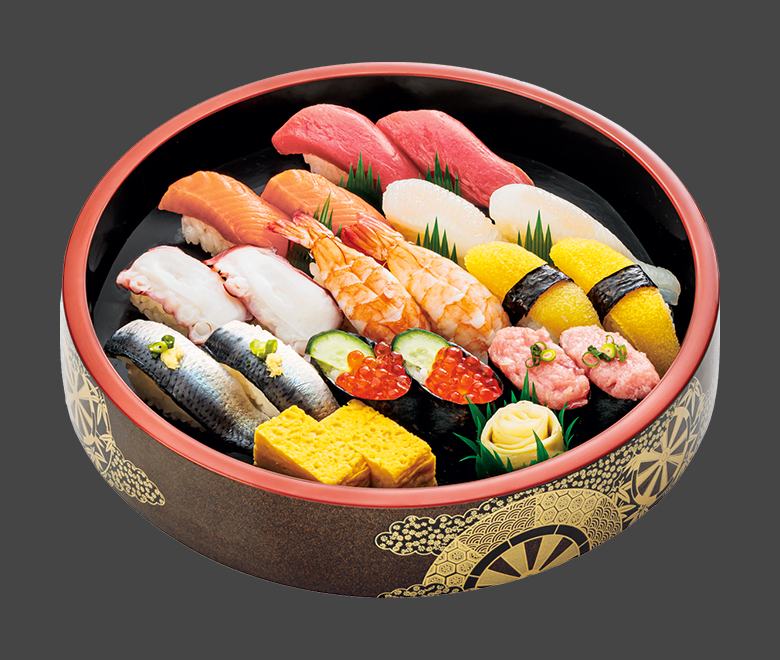 気軽にお寿司を楽しめる盛り込み桶です。ちょっとしたお祝いや休日の夕飯にお寿司を食べたくなったらこちらがお勧めです
宅配のほか、テイクアウトでも利用可能です